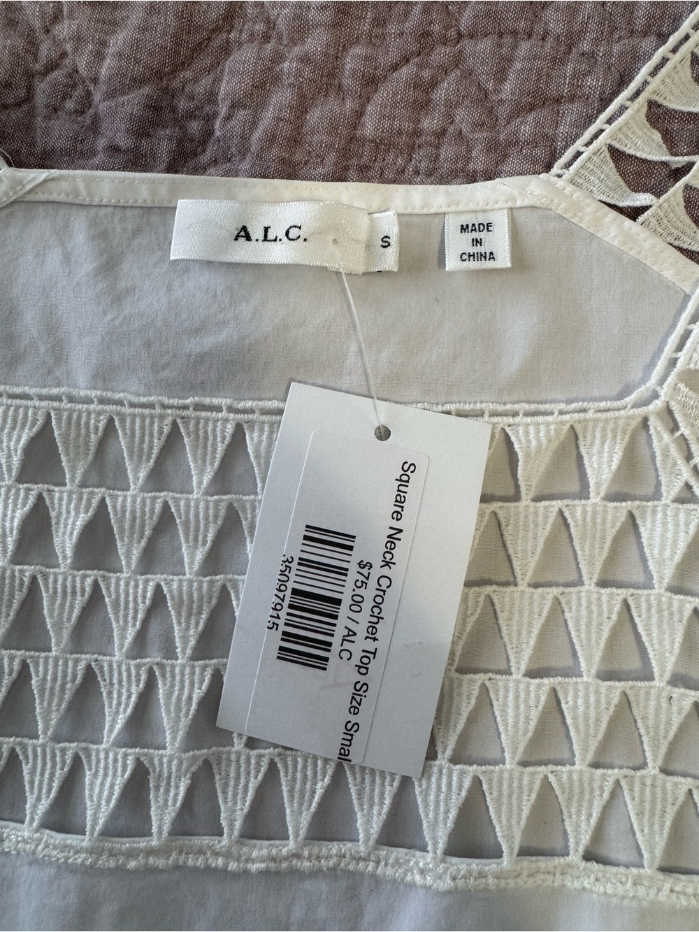 A.L.C. White Lace Blouse NWT - Picture 3 of 6